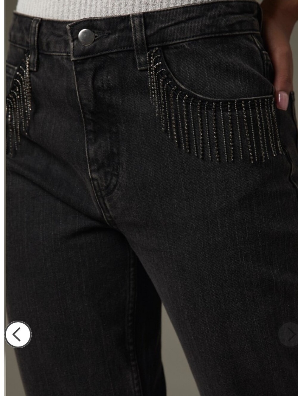 Vickie Fringe Pocket Denim Jeans